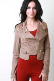 Zipper Moto Suede Jacket