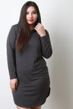 Long Sleeve Hooded Sweatshirt Dress