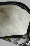 Daisy Sketch Canvas Wristlet