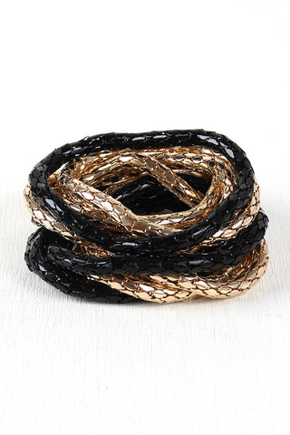 Elastic Tube Chain Bracelet Set