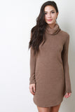 Cowl Neck Long Sleeve Tunic Dress