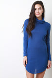 Cowl Neck Long Sleeve Tunic Dress