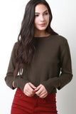 Wrist Cutout Knit Sweater