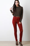 Wrist Cutout Knit Sweater
