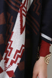 Southwestern Knit Dolman Fringe Cardigan