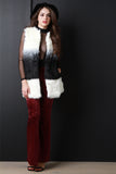 Two-Tone Faux Fur Vest