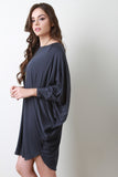 Dolman Sleeve Cocoon Tunic Dress