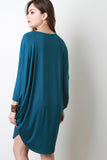 Dolman Sleeve Cocoon Tunic Dress