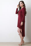 High-Low Long Sleeve T-Shirt Dress