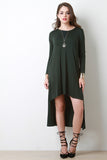 High-Low Long Sleeve T-Shirt Dress