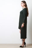 High-Low Long Sleeve T-Shirt Dress