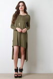 High-Low Long Sleeve T-Shirt Dress