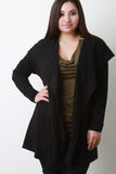 Wide Collar Hooded Cardigan
