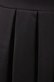 Box Pleated High-Low Midi Skirt