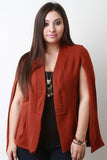 Open Front Batwing Cape Blazer