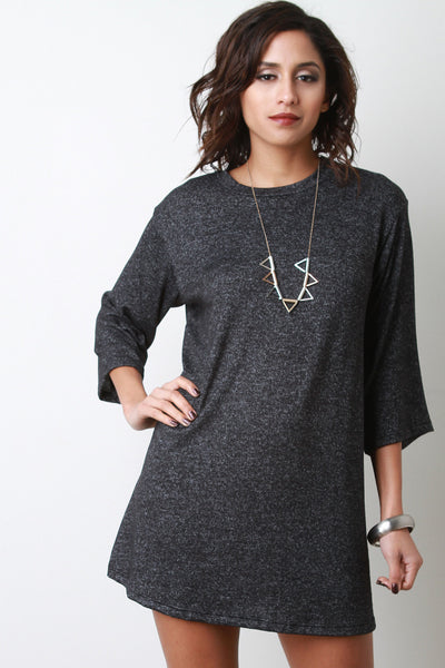 Soft Knit Wide Sleeve Shift Dress