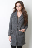 Two Tone Knit Coat Jacket