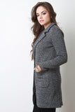 Two Tone Knit Coat Jacket