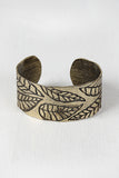 Leaves Print Vintage Metallic Bangle