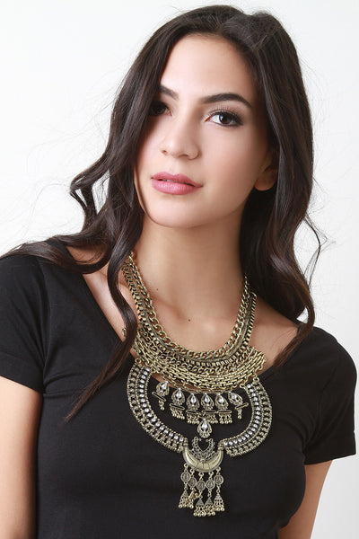 Moon Drop Heavy Chain Necklace