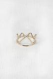 Cutout Crown Split Ring