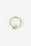 Crescent Moon And Turquoise Stone Ring