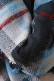 Tartan Plaid Short Fringe Ends Scarf