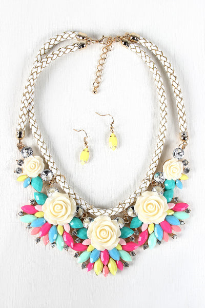 Rose Petals Double Rope Necklace