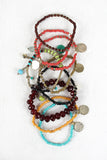 Coin Charms Beaded Bracelet Set