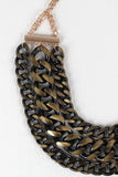 Ombre Brushed Curb Chain Necklace